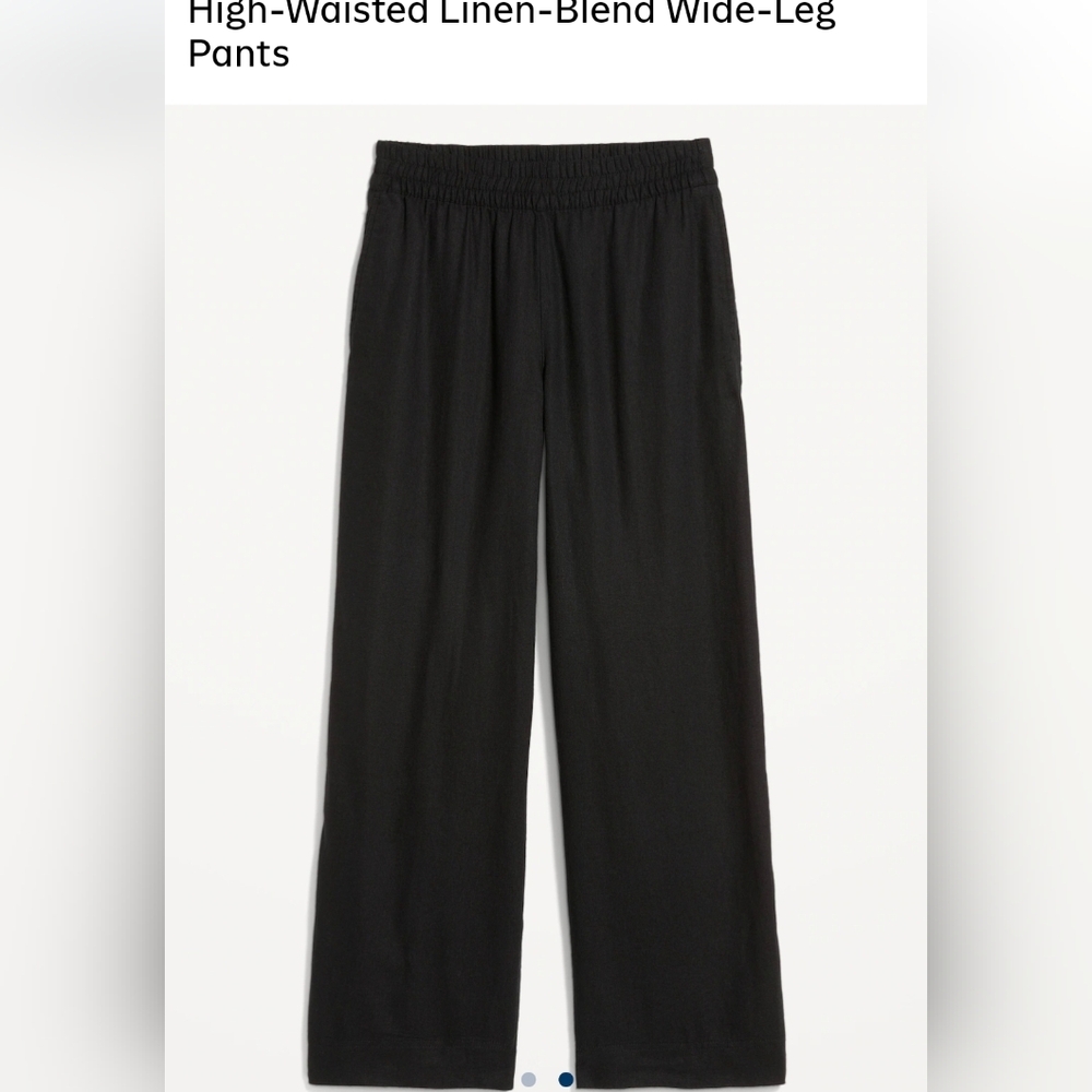 Old Navy Black Wide Leg High-Waisted Trousers